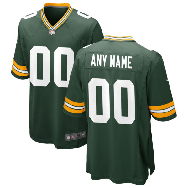 Green Bay Packers Custom Green Home Jersey – All Stitched