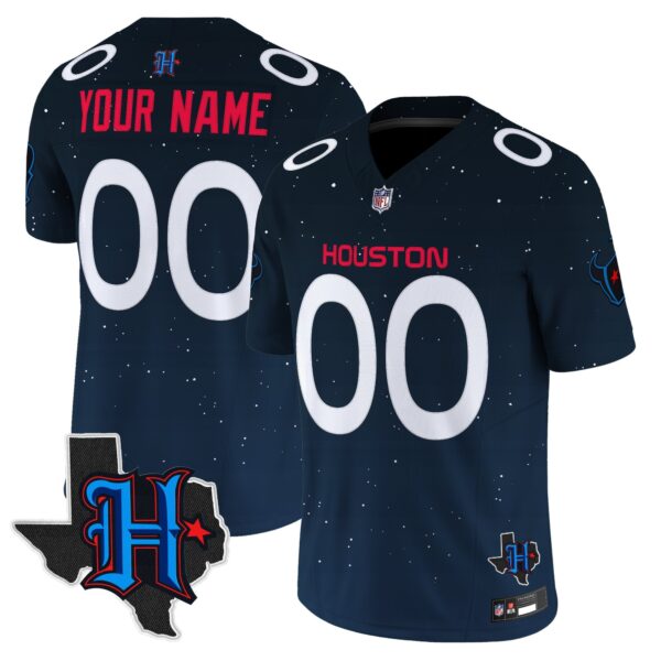 Houston Texans ‘Space City Edition’ Vapor Limited Custom Jersey – All Stitched