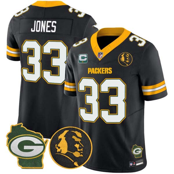 Men’s Packers John Madden & Home Patch Vapor Limited Jersey – All Stitched