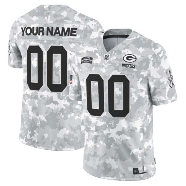 Green Bay Packers 2024 Salute to Service Vapor Limited Custom Jersey – All Stitched