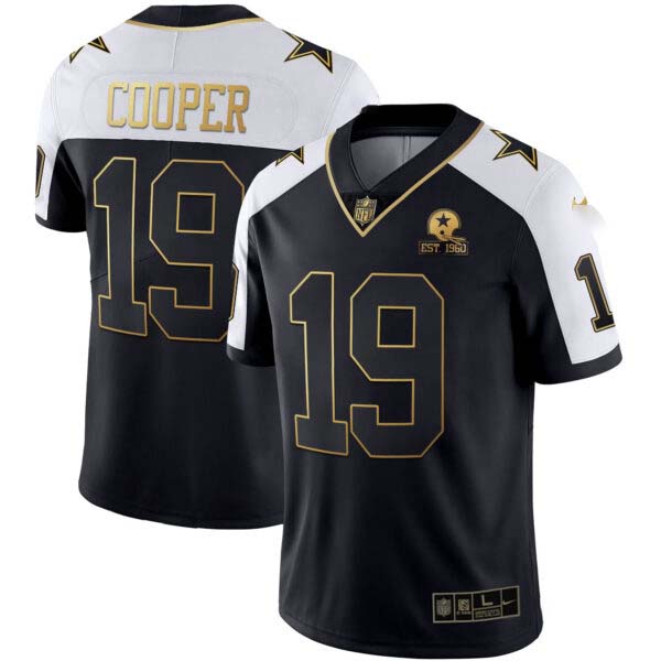 Men’s Cowboys Gold & Split Vapor Est 1960 Patch Jersey – All Stitched