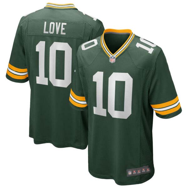 Jordan Love Green Bay Packers Green Jersey – All Stitched