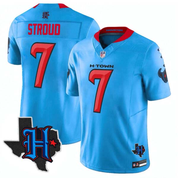 Men’s Houston Texans 2025 Texas Patch Vapor Limited Jersey V2 – All Stitched