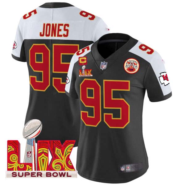 Women’s Chiefs Super Bowl LIX Patch Vapor Limited Jersey – All Stitched