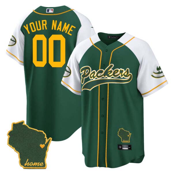 Packers Home Patch Baseball Custom Jersey – All Stitched