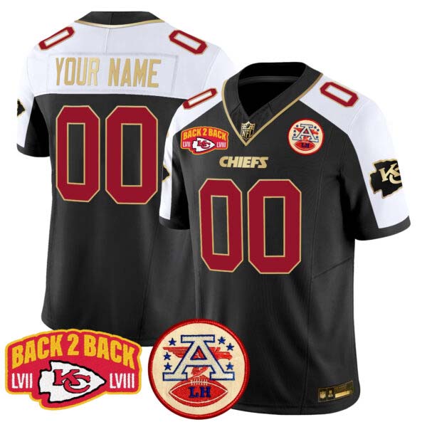 Chiefs Super Back 2 Back Patch Vapor Limited Custom Jersey – All Stitched