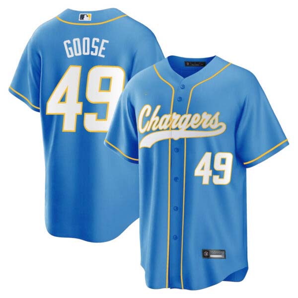 Goose #49 Chargers Baseball Jersey – All Stitched