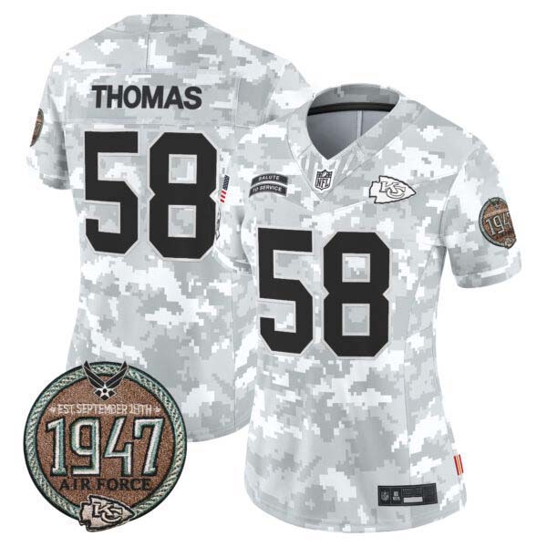 Women’s Chiefs 2024 Salute to Service Establishment Year Patch Vapor Limited Jersey – All Stitched