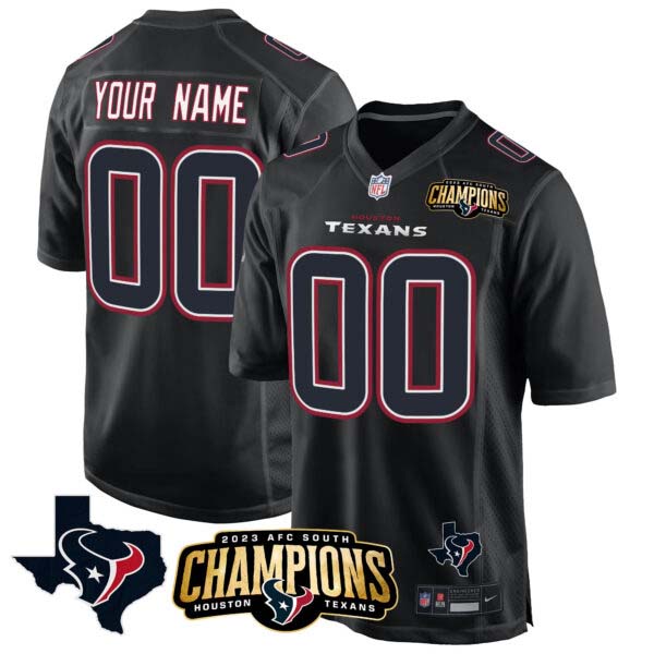 Houston Texans 2023 AFC South Champions Patch Game Custom Jersey – All Stitched