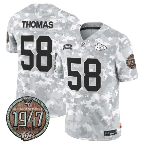 Men’s Chiefs 2024 Salute to Service Establishment Year Patch Vapor Limited Jersey – All Stitched