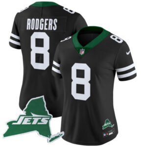 Women’s New York Jets Home Patch Vapor Legacy Limited Jersey – All Stitched