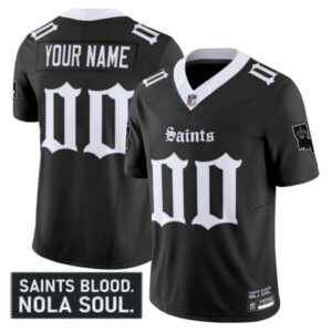 New Orleans Saints ‘Gothic Vieux Carré Edition’ Vapor Custom Jersey – All Stitched