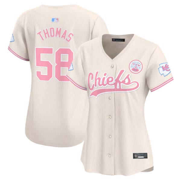 Women’s Chiefs Bubblegum Pink Vapor Premier Limited Jersey – All Stitched