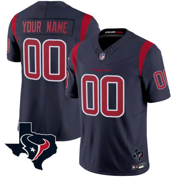 Houston Texans Color Rush Legend Vapor Custom Jersey V2 – All Stitched