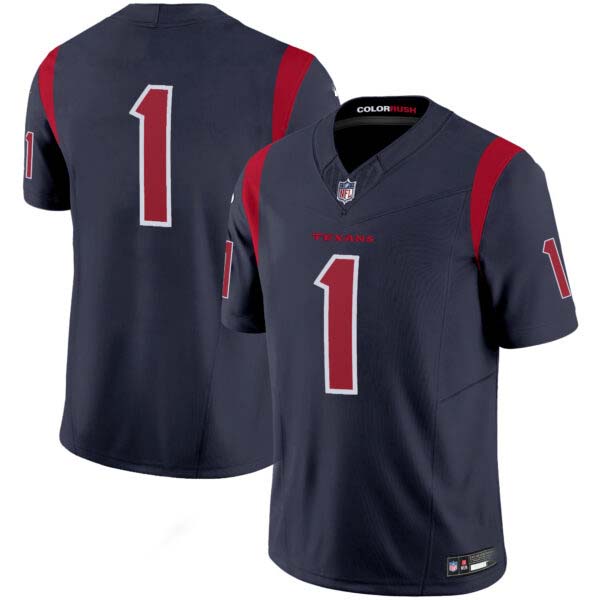 Men’s Houston Texans Color Rush Legend Vapor Jersey – All Stitched