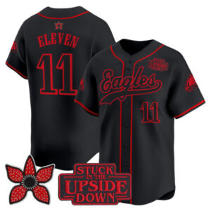 Philadelphia Eagles ‘Stranger Things Edition’ Vapor Baseball Jersey – All Stitched