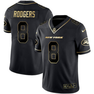 Men’s Jets Black Gold & White Gold Vapor Limited – All Stitched