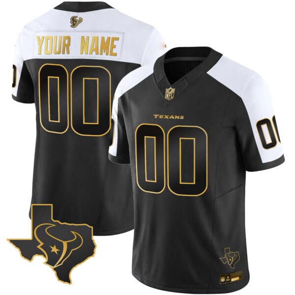 Houston Texans Gold Vapor Limited Custom Jersey – All Stitched