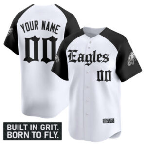 Philadelphia Eagles ‘Gothic Philly Edition’ Vapor Baseball Custom Jersey – All Stitched