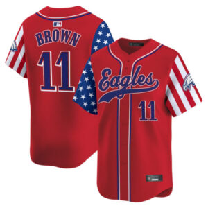 Men’s Philadelphia Eagles 2025 Independence Day Vapor Baseball Jersey – All Stitched