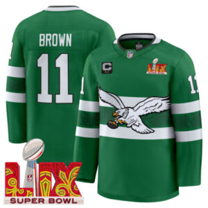 Eagles Kelly Green Hockey Premium Jersey V3 – All Stitched