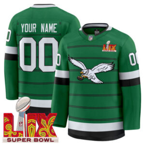 Eagles Kelly Green Hockey Premium Custom Jersey – All Stitched
