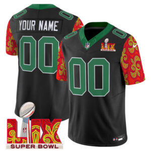 Philadelphia Eagles Kelly Green Super Bowl LIX Style Vapor Limited Custom Jersey – All Stitched