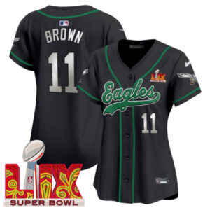 Women’s Eagles Super Bowl LIX Patch Kelly Green Vapor Baseball Jersey – All Stitched