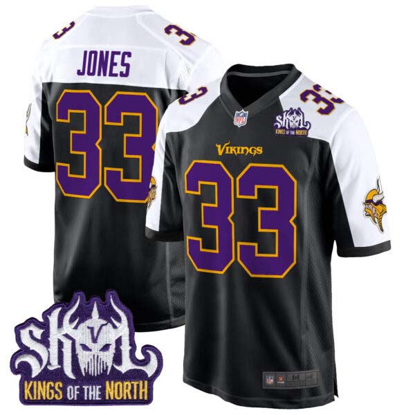 Men’s Minnesota Vikings King Of The North Patch Throwback Game Jersey – All Stitched