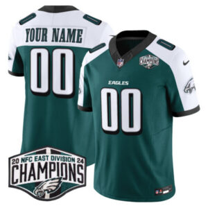 Eagles 2024 NFC East Division Champions Vapor Limited Custom Jersey – All Stitched