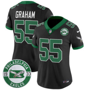 Women’s Philadelphia Eagles 2024 Throwback Vapor Limited Jersey – Est. 1933 Patch – All Stitched
