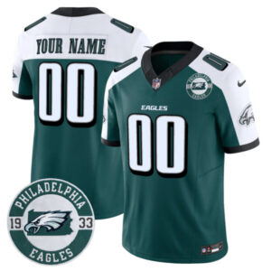 Eagles 2024 Vapor Limited Custom Jersey – Est. 1933 Patch – All Stitched
