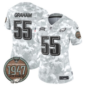 Women’s Eagles 2024 Salute to Service Establishment Year Patch Vapor Limited Jersey – All Stitched