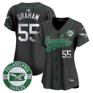 Women’s Eagles Est. 1933 Patch Patch Kelly Green Vapor Baseball Jersey – All Stitched