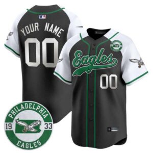 Eagles Est. 1933 Patch Patch Kelly Green Vapor Baseball Custom Jersey – All Stitched