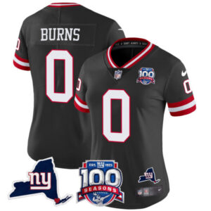 Women’s New York Giants 100th Season & State Patch Vapor Limited Jersey – All Stitched