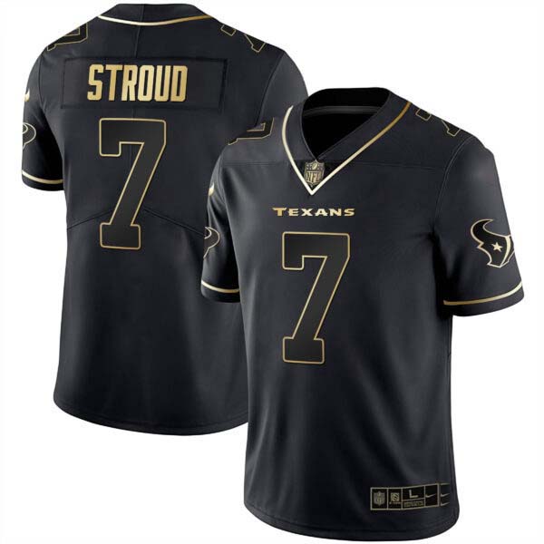 C.J. Stroud Houston Texans Black Gold Jersey – All Stitched