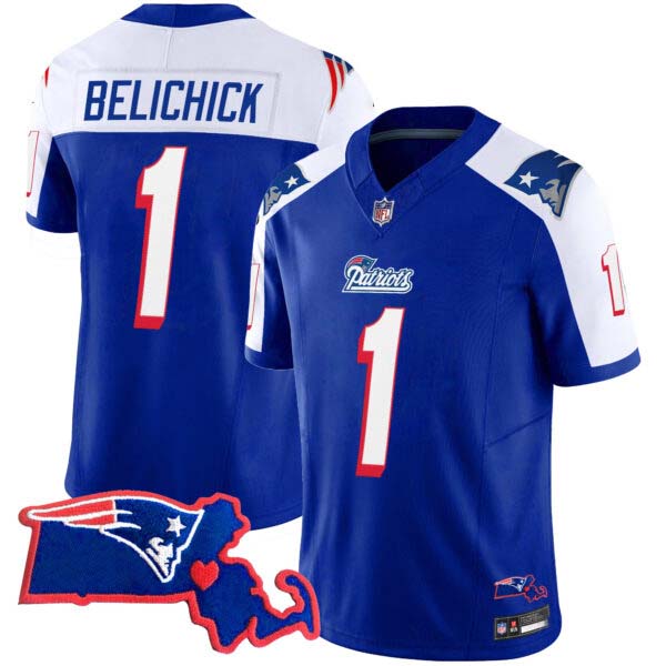Women’s Patriots Massachusetts Patch Vapor Jersey – All Stitched