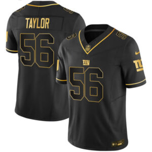 Lawrence Taylor New York Giants Black Gold Jersey – All Stitched