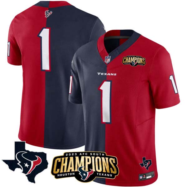Houston Texans 2023 AFC South Champions Patch Split Vapor Jersey – All Stitched