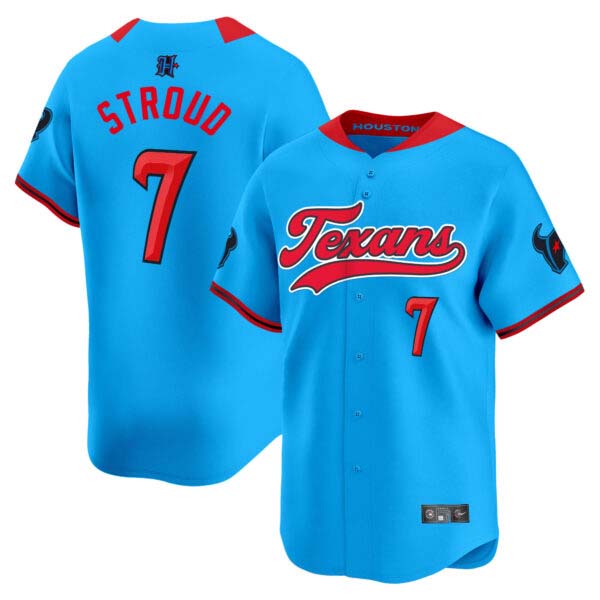 Men’s Houston Texans 2024 Baseball Jersey – All Stitched
