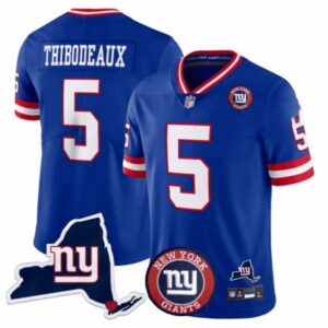 Men’s Giants New York State & Logo Patch Limited Jersey – All Stitched
