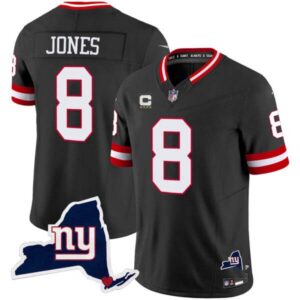 Men’s Giants New York State Map Patch Limited Jersey V2 – All Stitched