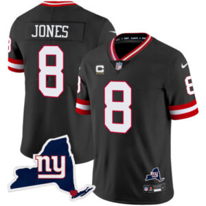 Men’s Giants New York State Map Patch Limited Jersey – All Stitched