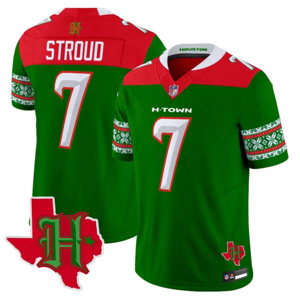 Men’s Houston Texans 2024 Christmas Vapor Limited Jersey – All Stitched