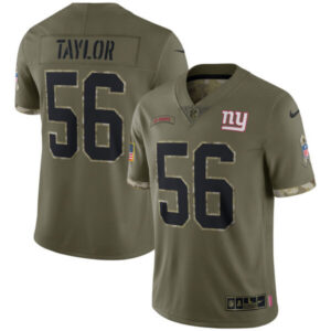 Lawrence Taylor New York Giants 2022 Salute To Service Olive Retired Jersey – All Stitched