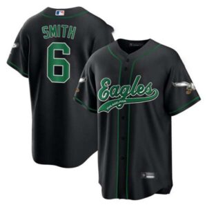Eagles Kelly Black Baseball Jersey – All Stitched