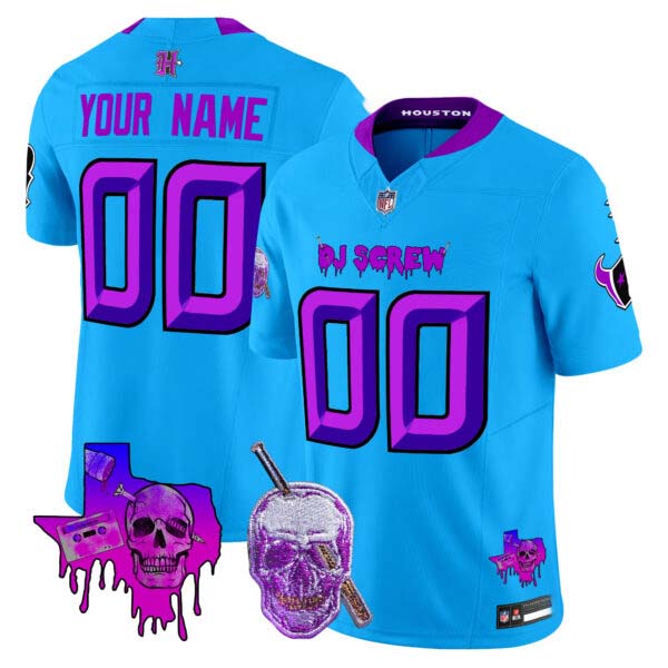 Houston Texans DJ Screw Vapor Limited Custom Jersey – All Stitched