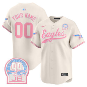 Eagles Bubblegum Pink Vapor Premier Limited Custom Jersey – All Stitched