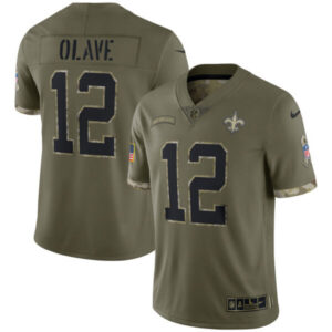 Chris Olave New Orleans Saints Salute To Service Jersey – All Stitched